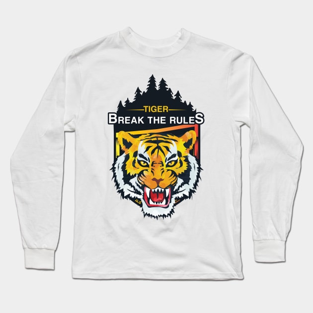 Tiger Break the Rules Long Sleeve T-Shirt by PG